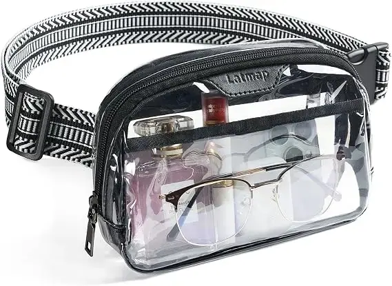 Latmap transparent crossbody bag for stadium and concert use